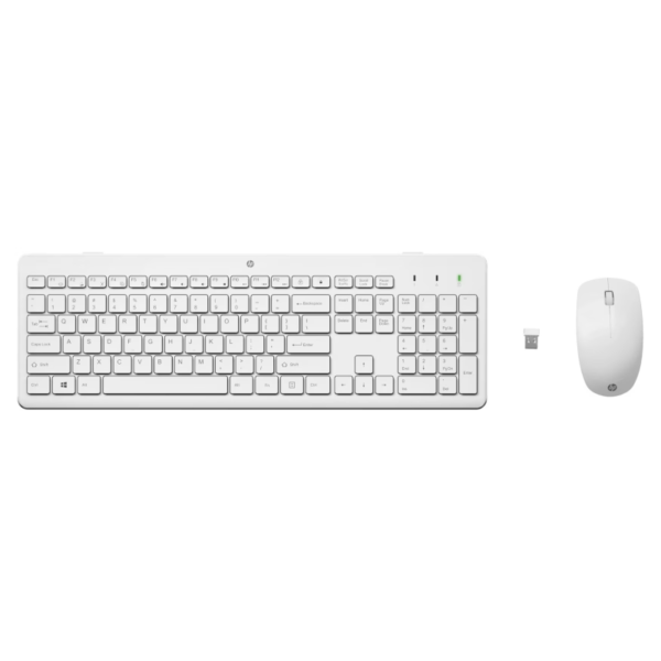 Ensemble clavier et souris sans fil HP 230 - Couleur Blanc