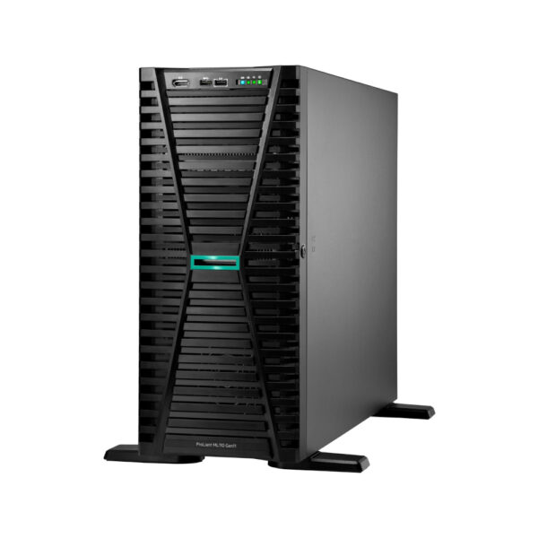 Serveur HPE ProLiant ML110 Gen11 4510 2,4 GHz 12 cœurs 1 processeur 32Go‑R MR408i‑o 8 disques SFF Module alim redondant 1 000 W – Image 3