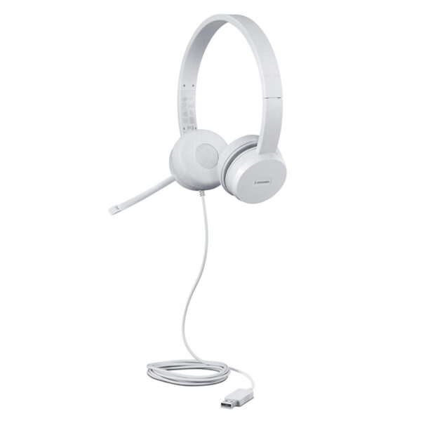 Casque USB Stéréo Lenovo 110 - Couleur Blanc – Image 2